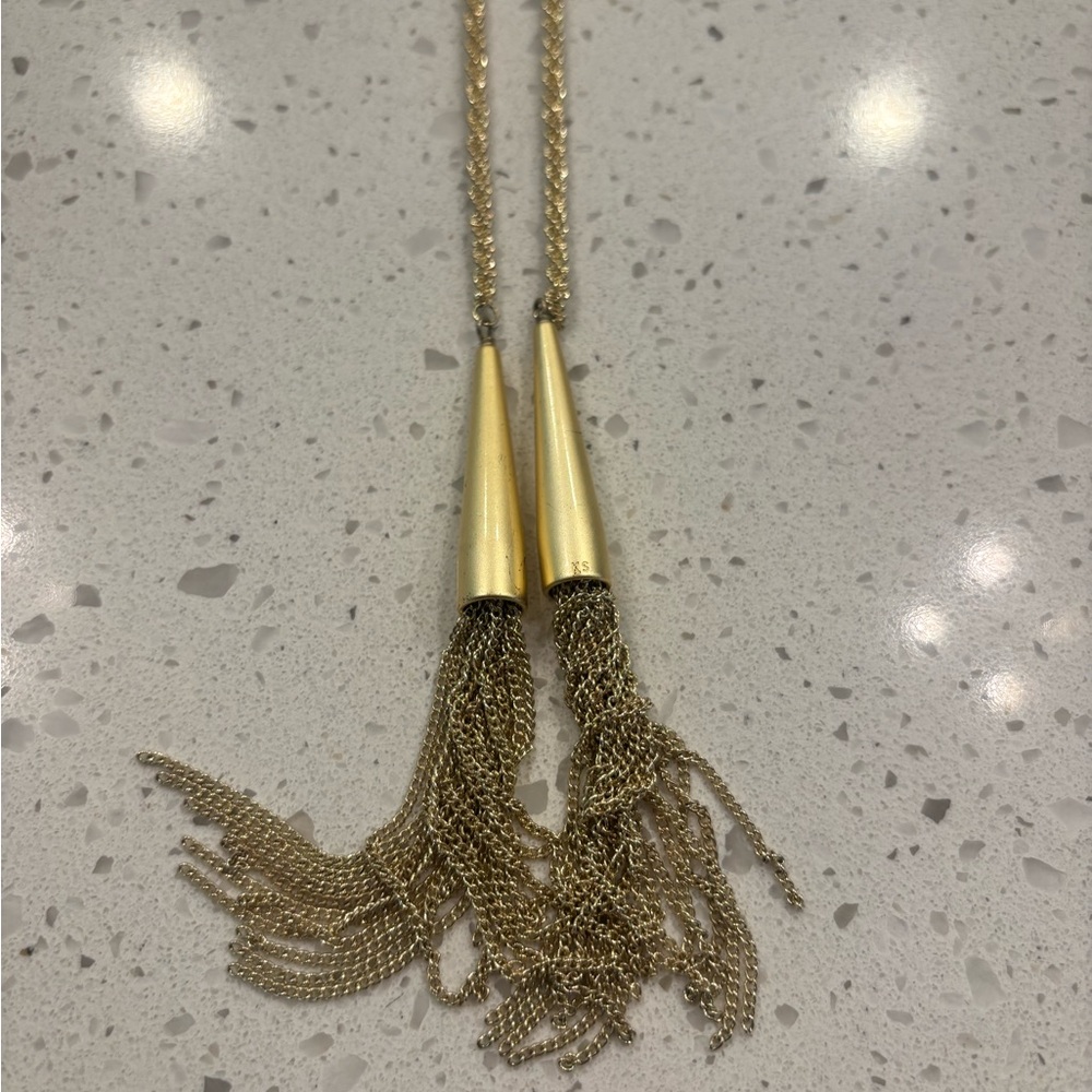 Kendra Scott Phara Necklace Gold Tassel